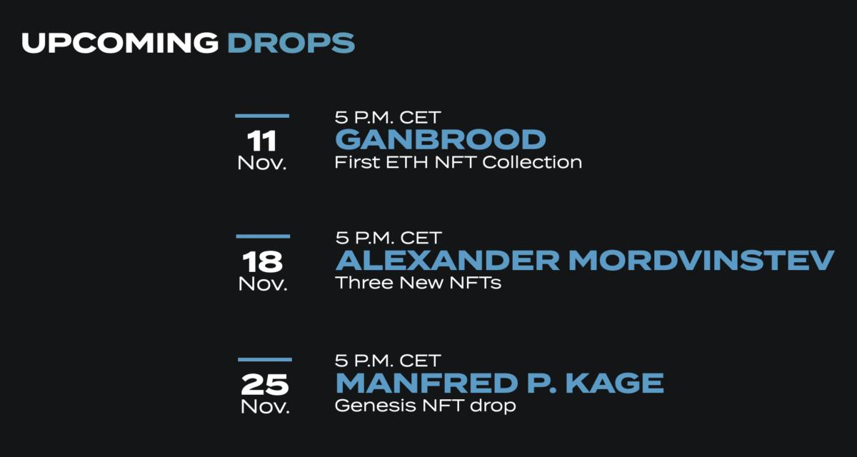 Upcoming NFT Drops | Ganbrood, Alexander Mordvintsev, Manfred P. Kage